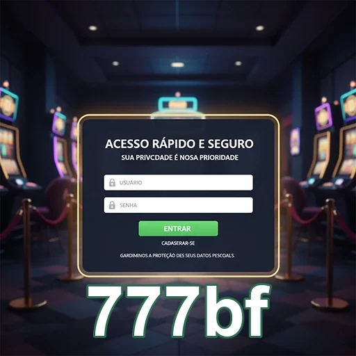 Tela de login do aplicativo 777bf com design moderno.