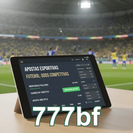 Tela do 777bf mostrando apostas esportivas em futebol.
