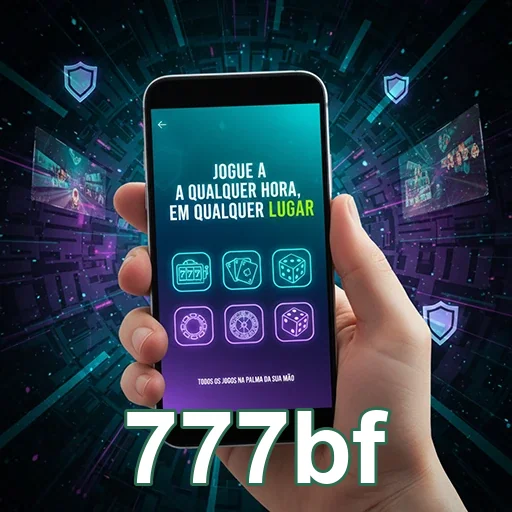 Usuário acessando a plataforma 777bf em dispositivo móvel.