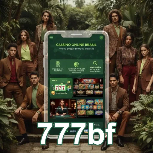 Tela de jogos de slot da plataforma 777bf em smartphone.