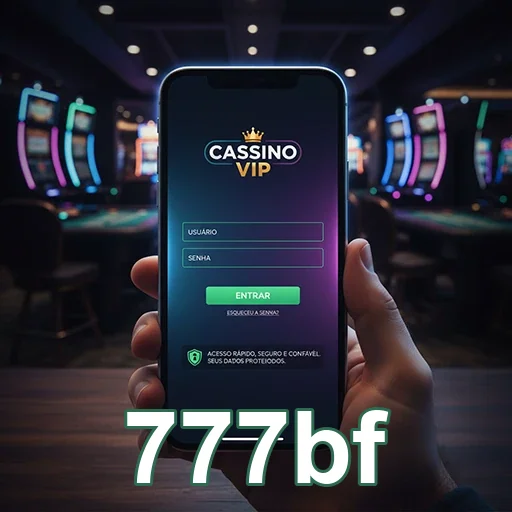 Interface do cassino VIP da 777bf em smartphone.