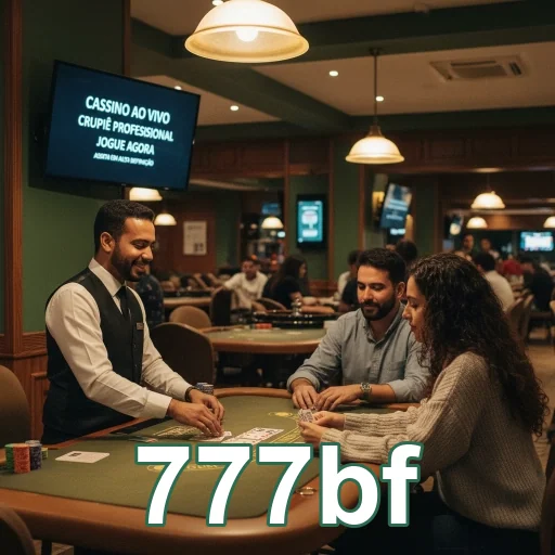 Jogadores interagindo em cassino ao vivo na 777bf.