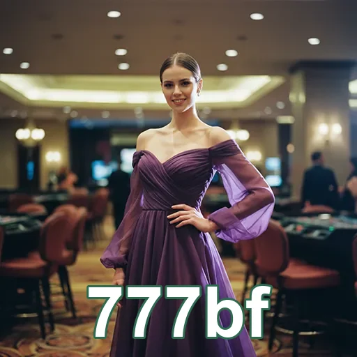 Modelo elegante em cassino, representando o 777bf de forma sofisticada.