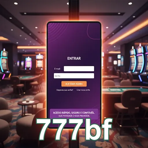 Tela de login do 777bf com foco em promoções VIP.