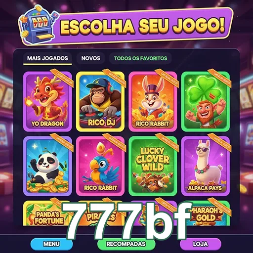 Tela do 777bf mostrando a seleção de slots populares.