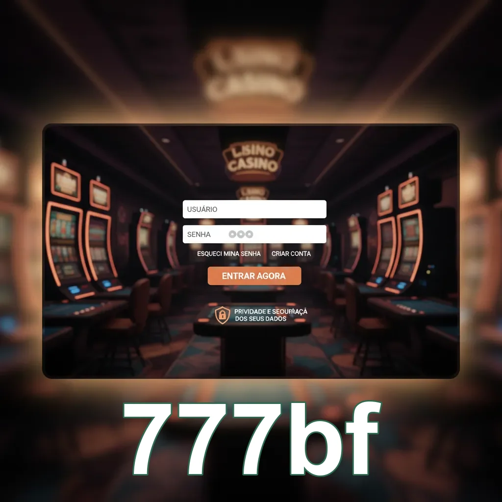 Tela de login do 777bf com campos para usuário e senha.