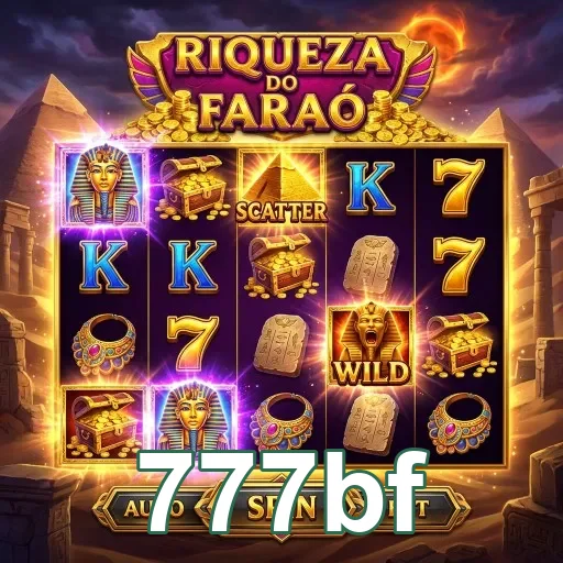 Slots 'Riqueza do Faraó' no aplicativo 777bf.