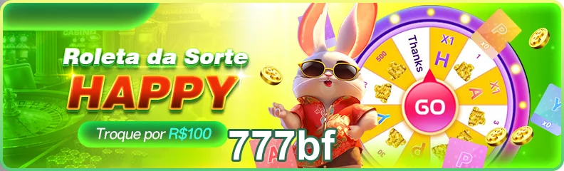 Imagem do 777bf mostrando a Roleta da Sorte HAPPY.