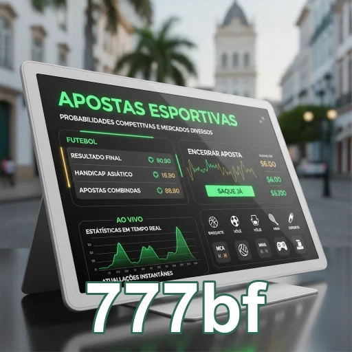Tela mostrando apostas esportivas na plataforma 777bf.